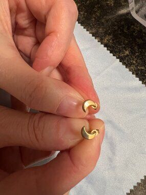 Michael Hill Jewelry 10K Yellow Gold Polished Crescent Moon Stud Earrings